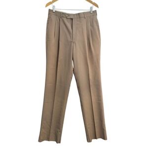 Barneys New York Mens Wool Pleated Dress Pants Made in USA Straight Leg Size 32